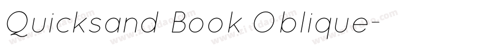 Quicksand Book Oblique字体转换